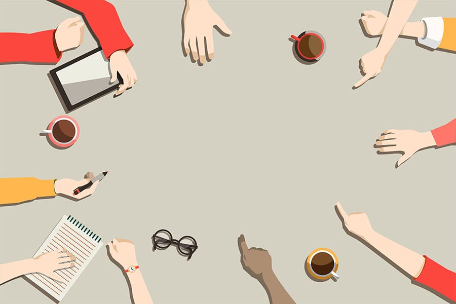 Khung ảnh nền powerpoint trang trí bởi những cánh tay