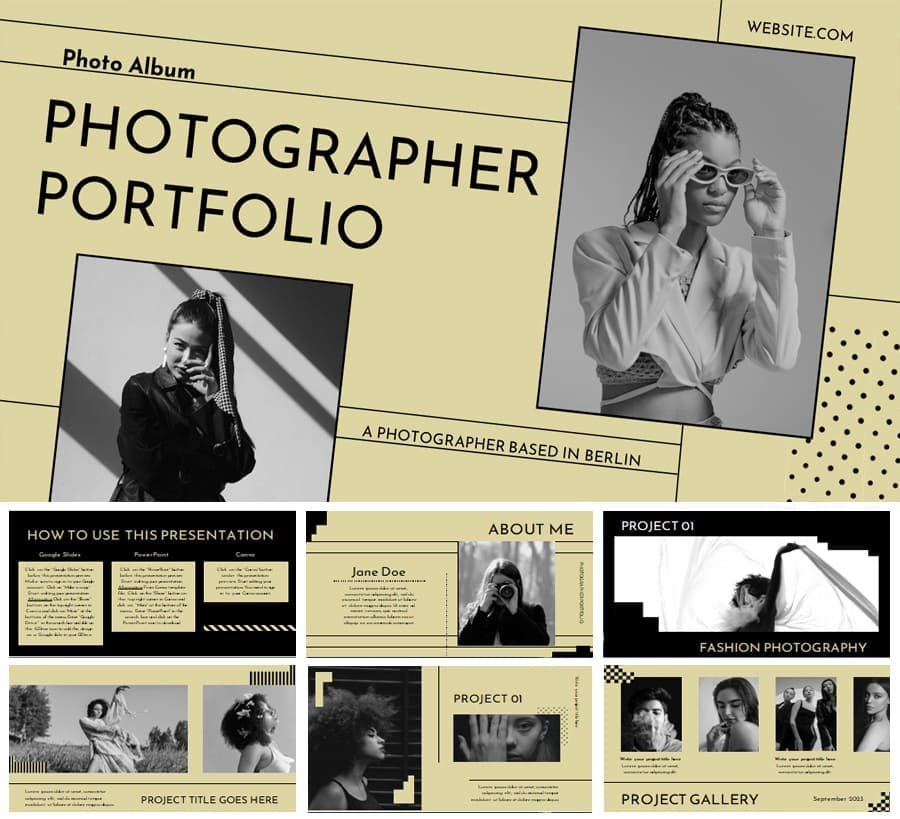 Mẫu Slide powerpoint thiết kế hiện đại trong lĩnh vực thời trang và điện ảnh