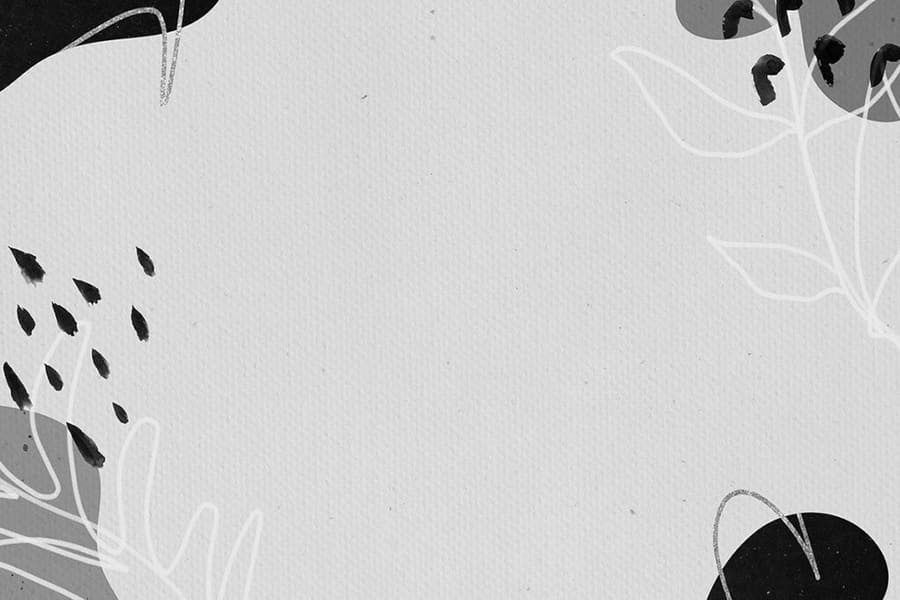 Khung ảnh nền powerpoint màu xám đen trang trí những chiếc lá đẹp