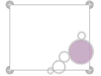 Mẫu thiết kế khung ảnh trang trí hình tròn có bánh răng đẹp làm hình nền powerpoint