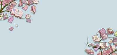 Khung ảnh nền powerpoint với điểm nhấn những quyển sách tạo thành tán cây nghệ thuật