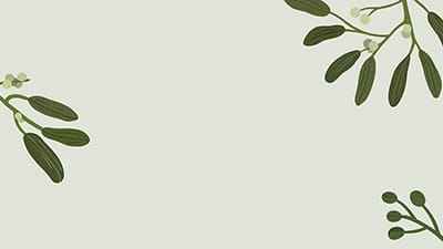 Khung ảnh nền powerpoint màu xanh cốm trang trí những cành lá nghệ thuật