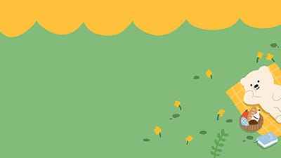 Khung ảnh nền powerpoint màu xanh lá cây với những điểm nhấp là khối màu vàng cùng hình thù đẹp mắt