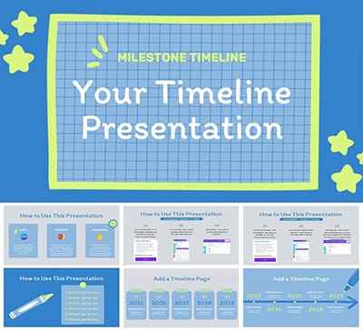Mẫu Slide powerpoint thiết kế với tông màu xanh nước biển cùng khung viên và icon tinh tế