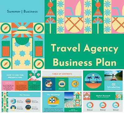 Mẫu Slide powerpoint thiết kế trong lĩnh vực du lịch với tông màu xanh ngọc