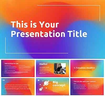 Mẫu Slide powerpoint thiết kế với nghệ thuật phối màu đẹp mắt