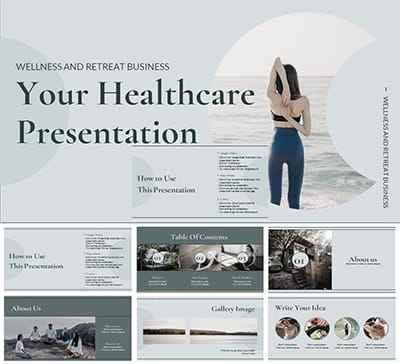 Mẫu Slide powerpoint thiết kế trong lĩnh vực xã hội với tông màu xanh xám