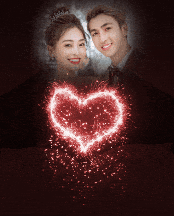 Ghép hình vào khung ảnh trái tim chuyển động biểu tượng cho tình yêu đẹp