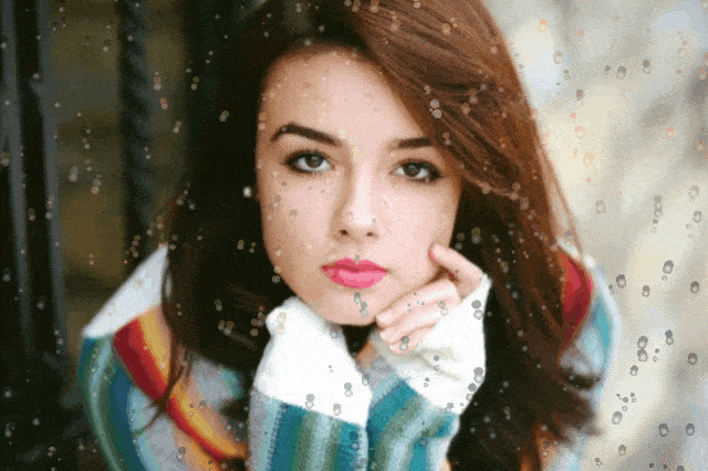 Ảnh động ngắm nhìn những hạt mưa rơi