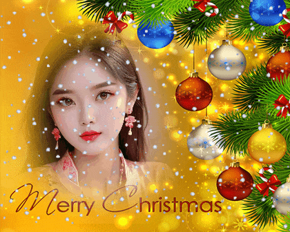 Tạo ảnh động với tuyết rơi và cây thông noel chúc mừng giáng sinh