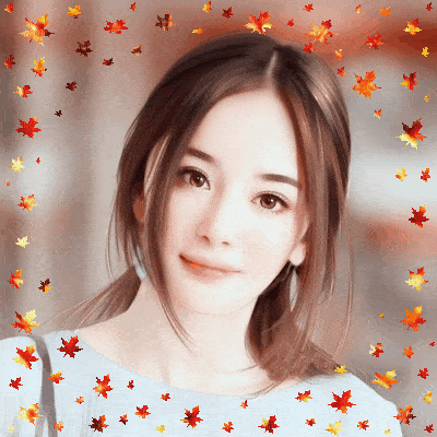 Những chiếc lá đỏ chuyển động nghệ thuật