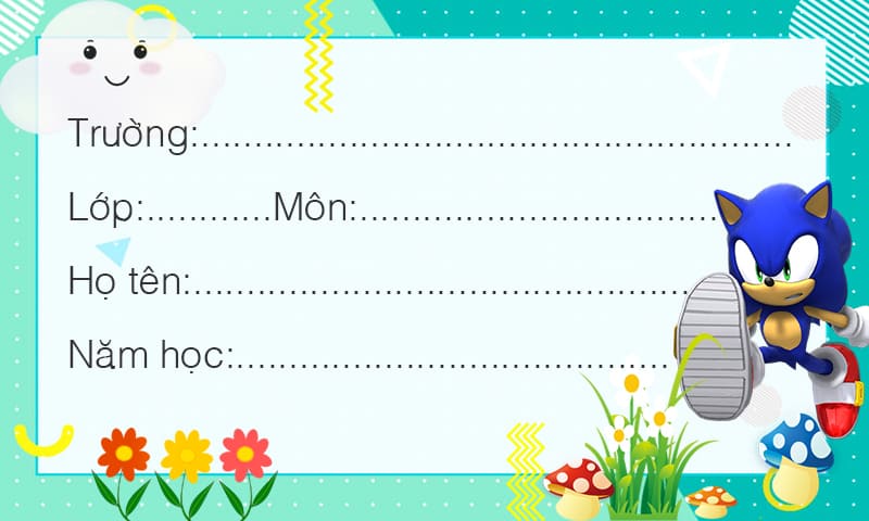 Tạo nhãn vở màu xanh ngọc tuyệt đẹp