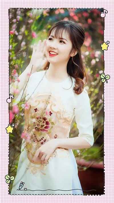 Ghép ảnh vào khung hình dễ thương tạo hình nền điện thoại