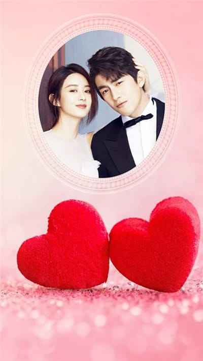 Tạo hình nền điện thoại hai trái tim tình yêu đẹp