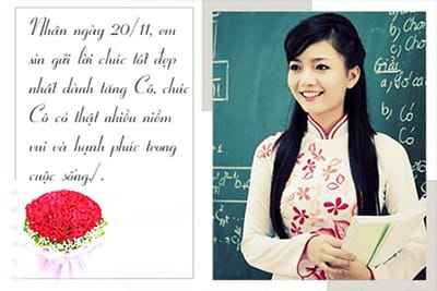 Tạo thiệp chúc mừng  ngày nhà Giáo Việt Nam 20/11 thay lời muốn nói