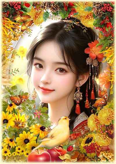 Tạo ảnh đẹp online với chú chim Hoàng Yến hòa quyện với sắc màu rực rỡ