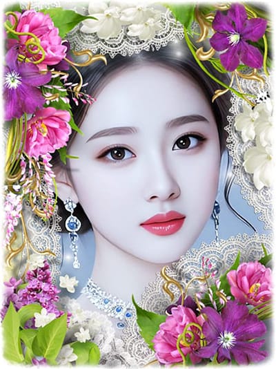 Ghép ảnh online tạo hình ảnh sắc hoa rực rỡ tôn vinh vẽ đẹp quý phải