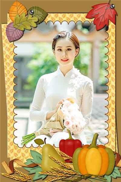 Ghép ảnh online tạo hình nghệ thuật với điểm nhấn quả bí ngô