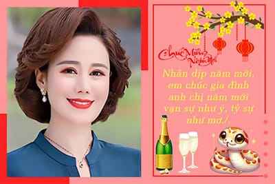 Tạo ảnh thiệp chúc tết gia đình anh chị đẹp và ý nghĩa