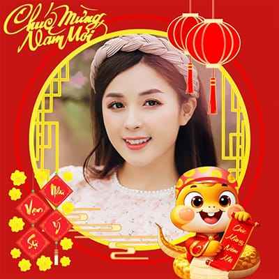 Tạo ảnh ghép avatar linh vật của năm 2025 và lời chúc tết mang tới may mắn