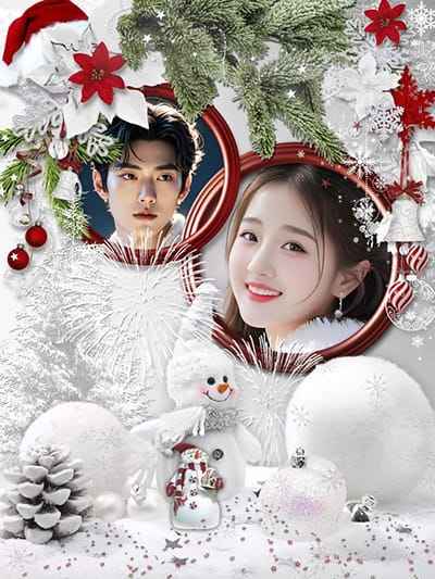 Tạo ảnh ghép đôi với nam thần tượng chào đón giáng sinh vui vẻ