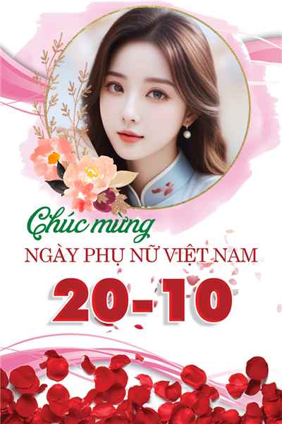 Tạo thiệp ghép ảnh chúc mừng ngày 20 tháng 10 với những cách hoa hồng rực rỡ