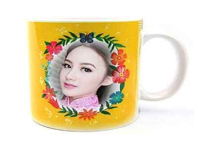 Ghép khung ảnh tạo hình với chiệc cốc đẹp