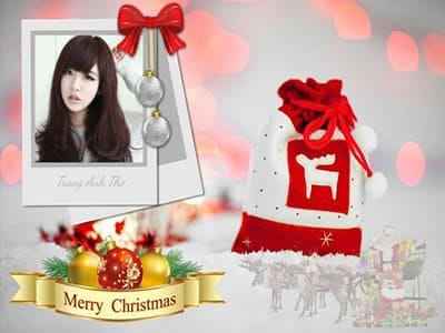 Ảnh chiếc mũ hình chú tuần lộc của ông già noel chúc mừng giáng sinh