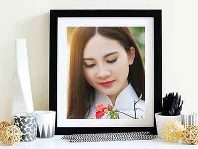 Tạo ảnh online với sắc màu đen trắng phối hợp vật trang trí hiện đại đẹp mắt