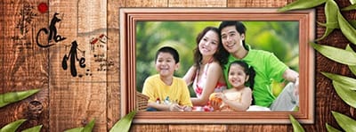 Tạo ảnh bìa khắc tên cha mẹ