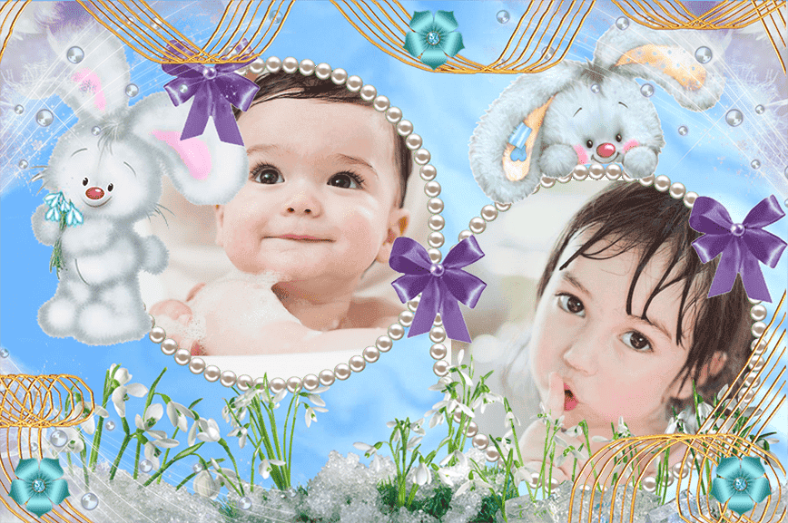 Thỏ trắng dễ thương cùng khung cảnh tuyệt đẹp