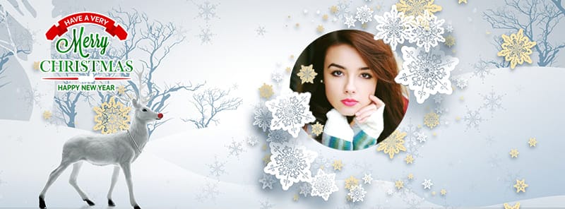 Đón noel với hoa tuyết và chú tuần lộc tuyệt đẹp