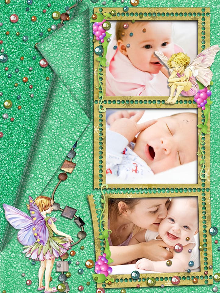 Bé yêu và thiên thần yêu thương cùng hiệu ứng ảnh đẹp