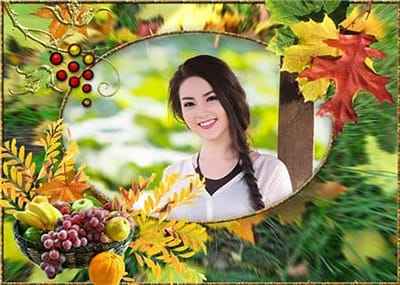 Ghép khung ảnh vào khung ảnh hoa quả nghệ thuật