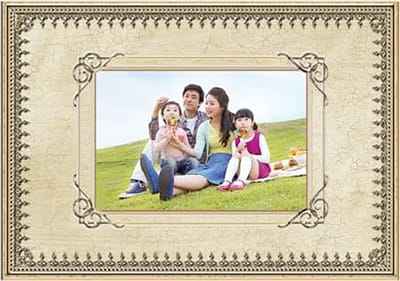 Khung ảnh chân dung với những đường chỉ thiết kế đẹp tinh tế