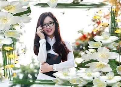 Tạo ảnh đẹp với nhưng bông hoa ngập tràn hương sắc