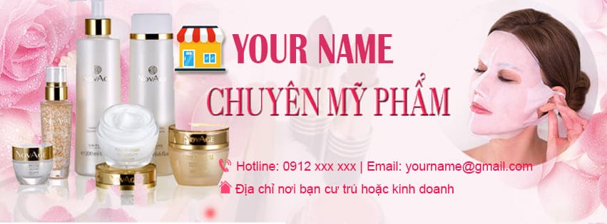 Khung hình bán hàng chuyên mỹ phẩm đẹp
