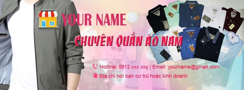 Khung hình bán hàng chuyên quần áo nam