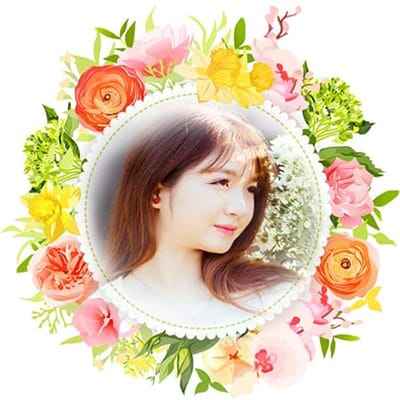 Tạo ảnh đại diện facebook trang trí những bông hoa sặc sỡ