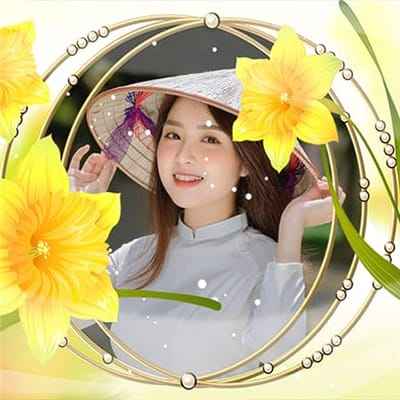 Tạo ảnh đại diện facebook trang trí với hoa vàng rực rỡ