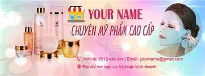 Tạo ảnh bìa facebook giới thiệu bán hàng chuyên mỹ phẩm cao cấp