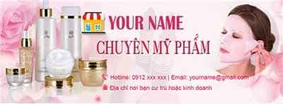 Tạo ảnh bìa facebook giới thiệu bán hàng chuyên mỹ phẩm đẹp