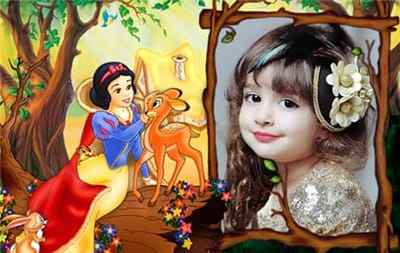 Ghép ảnh bé yêu với nàng công chúa trong rừng