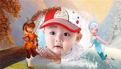 Ghép ảnh bé yêu vào khung ảnh nang thiên thần núi rừng và nàng thiên thần biển cả