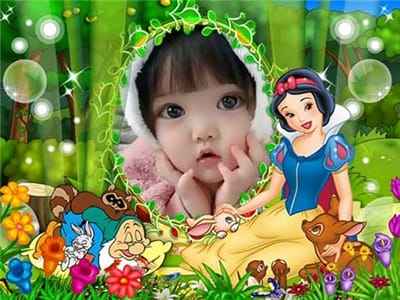 Ghép ảnh bé yêu với nàng bạch tuyết
