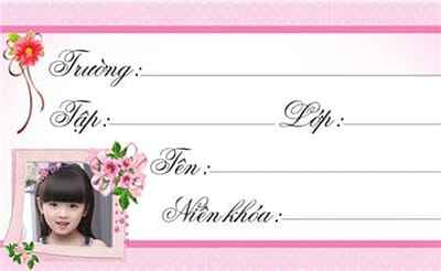 Ghép ảnh vào khung ảnh nền hồng với những bông hoa tuyệt đẹp để tạo nhãn vở online