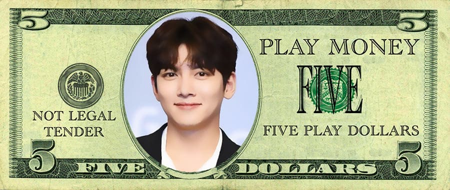 Ghép hình vào đồng đô la giả lập