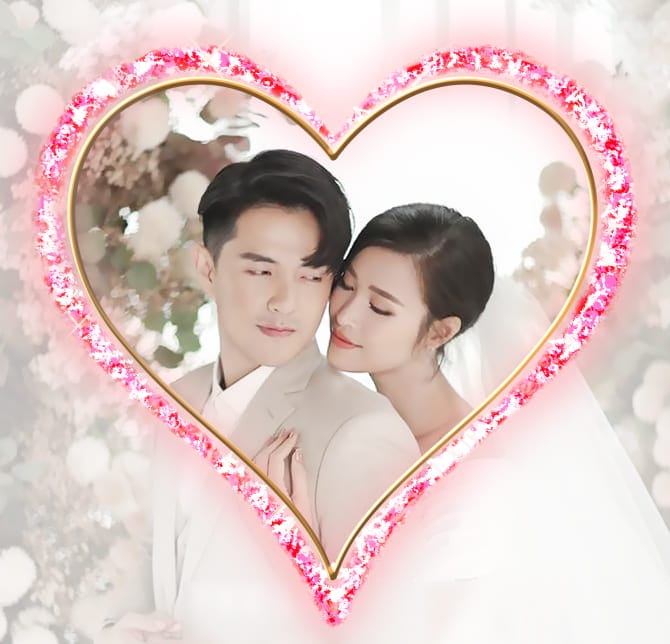 Hình trái tim rực lửa biểu tượng tình yêu