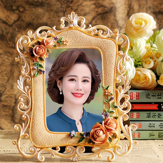 Khung ảnh nghệ thuật tuyệt đẹp trang trí hoa văn hiện đai