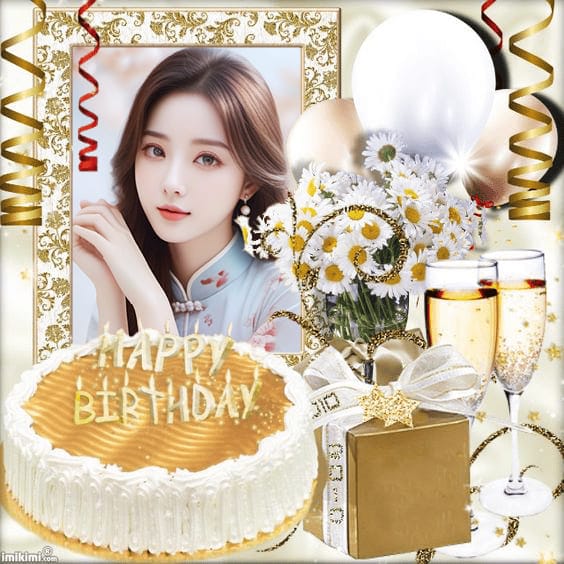 Hình nền với tông màu hồng trang trí hoa và bánh kem đẹp